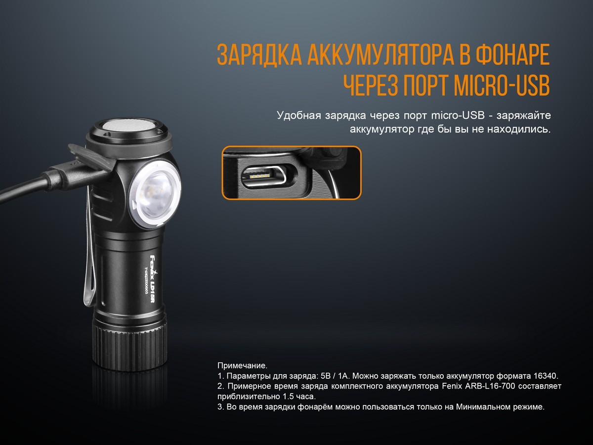 Ліхтар ручний Fenix LD15R Cree XP-G3 - фото 14