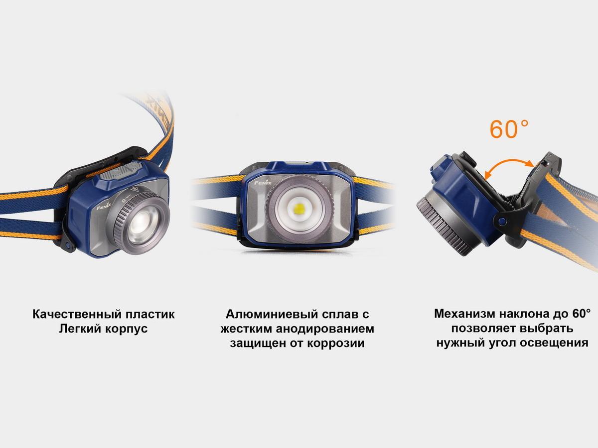 Ліхтар налобний Fenix HL40R Cree XP-LHIV2 LED синій HL40RBL - фото 9