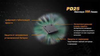 Фото Ліхтар ручний Fenix PD25+16340 USB