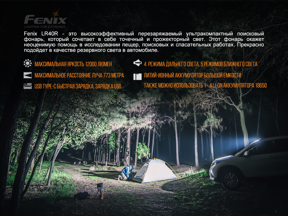 Ліхтар ручний Fenix LR40R - фото 11
