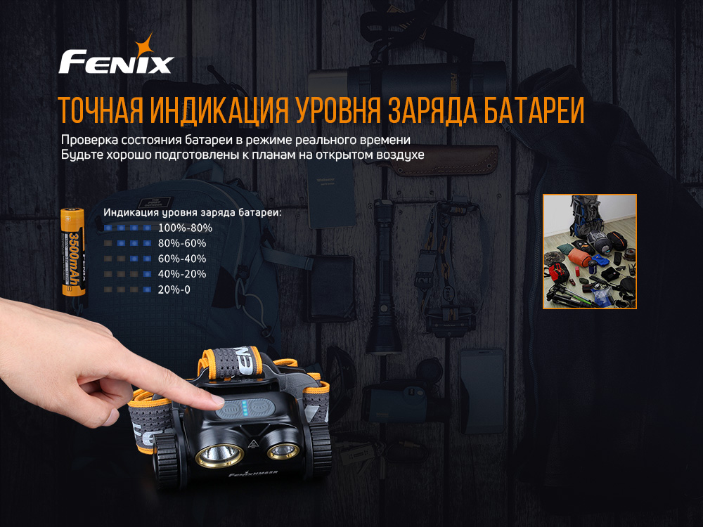 Ліхтар налобний Fenix HM65R - фото 7