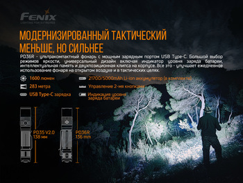 Фото Ліхтар ручний Fenix PD36R
