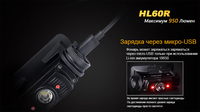 Ліхтар налобний Fenix HL60R Cree XM-L2 U2 Neutral White LED - фото 16