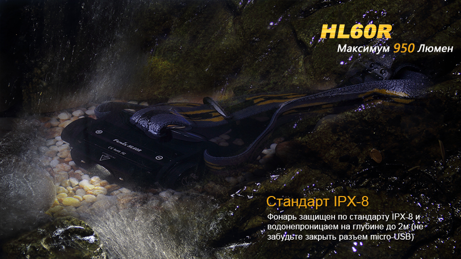 Ліхтар налобний Fenix HL60R Cree XM-L2 U2 Neutral White LED - фото 7