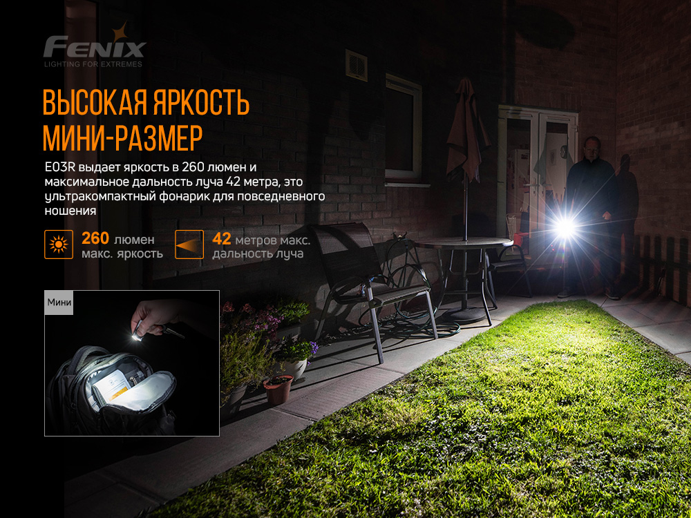 Ліхтар наключний Fenix E03R - фото 15