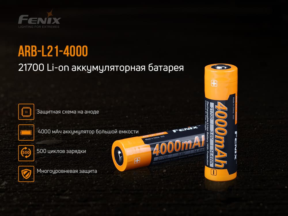 Акумулятор 21700 Fenix (4000 mAh) - фото 6