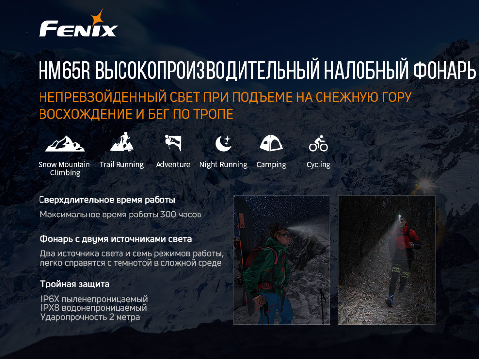 Налобний ліхтар Fenix HM65R+ліхтар ручний Fenix E01 V2.0 у подарунок - фото 24