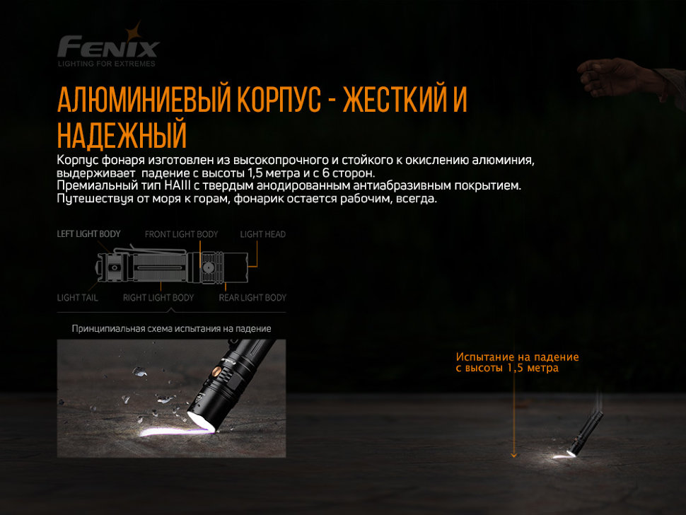 Ліхтар ручний Fenix PD36R+ліхтар ручний Fenix E01 V2.0 у подарунок - фото 23