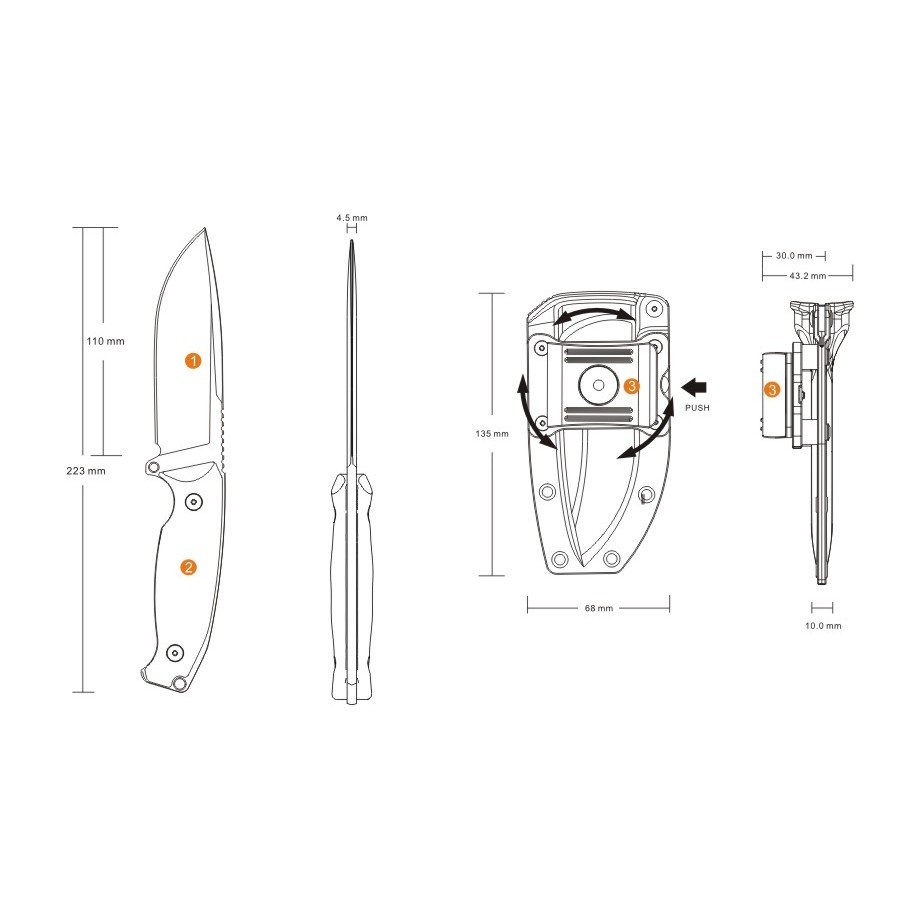 Ніж Ruike Jager F118-B - фото 2