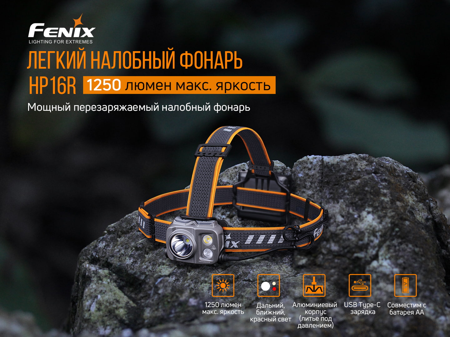 Ліхтар налобний Fenix HP16R - фото 17
