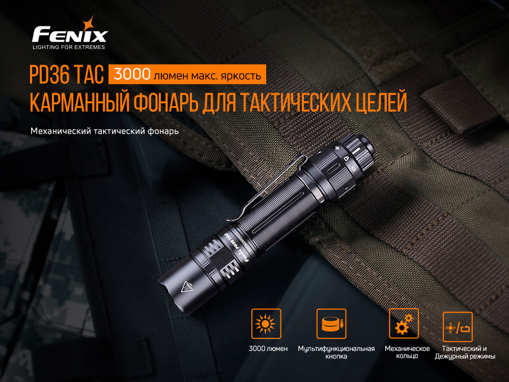 Ліхтар ручний Fenix PD36TAC - фото 16