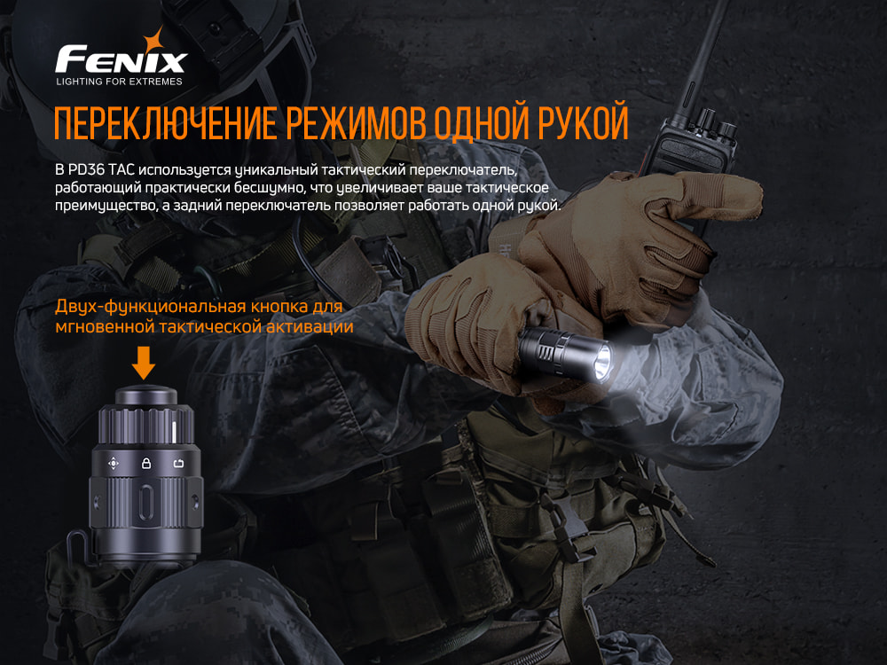 Ліхтар ручний Fenix PD36TAC - фото 18