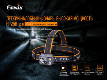 Фото Ліхтар налобний Fenix HP25R V2.0 HP25RV20