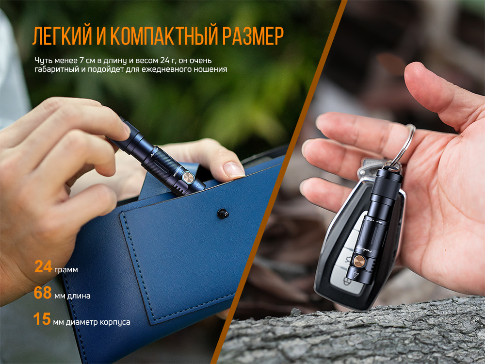 Ліхтар ручний Fenix E05R зелений E05Rgr - фото 12