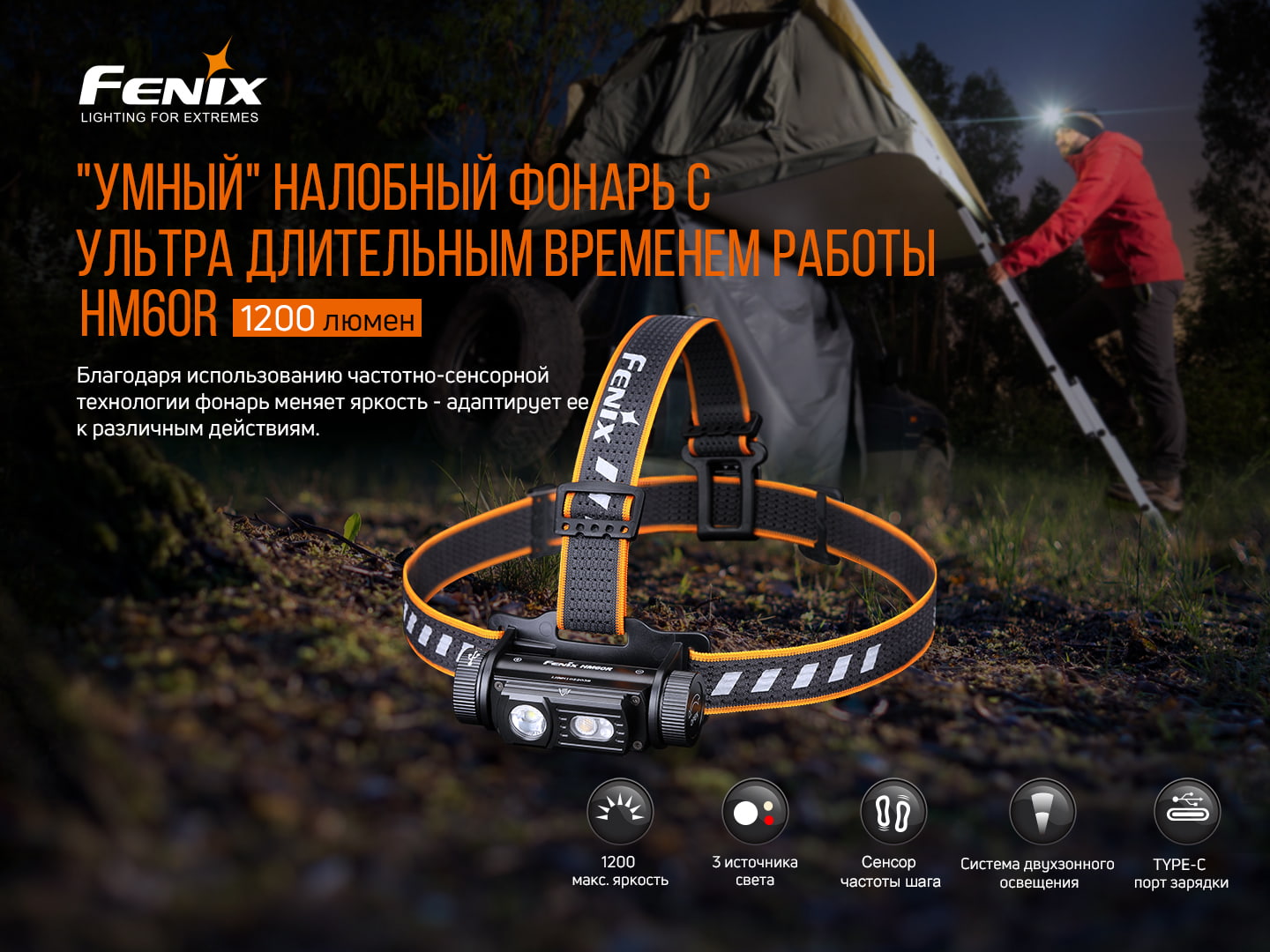 Ліхтар налобний Fenix HM60R - фото 19