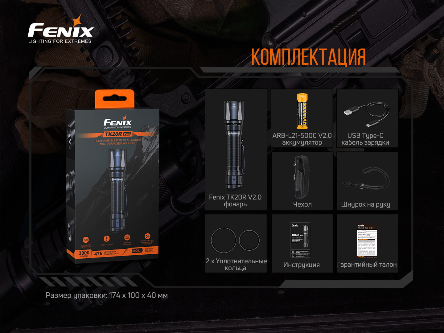 Ліхтар ручний Fenix TK20R V2.0 - фото 13
