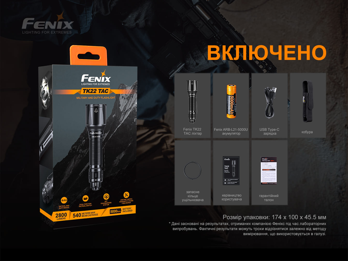 Ліхтар ручний Fenix TK22TAC - фото 14