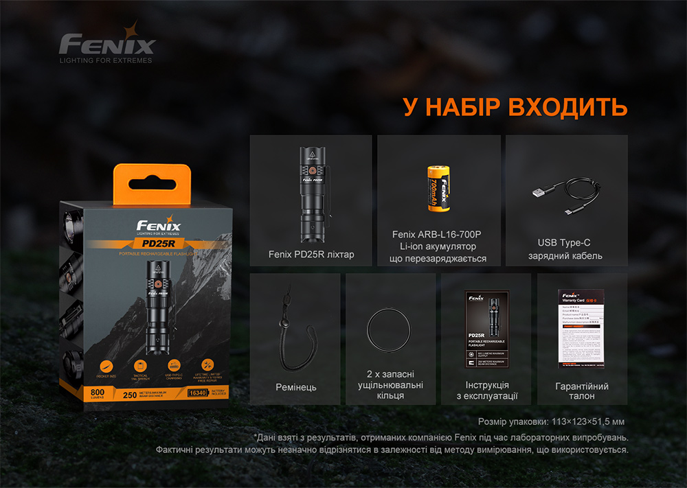 Ліхтар ручний Fenix PD25R - фото 12