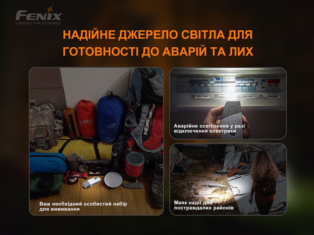 Ліхтар ручний з автономним живленням Fenix E-STAR - фото 12