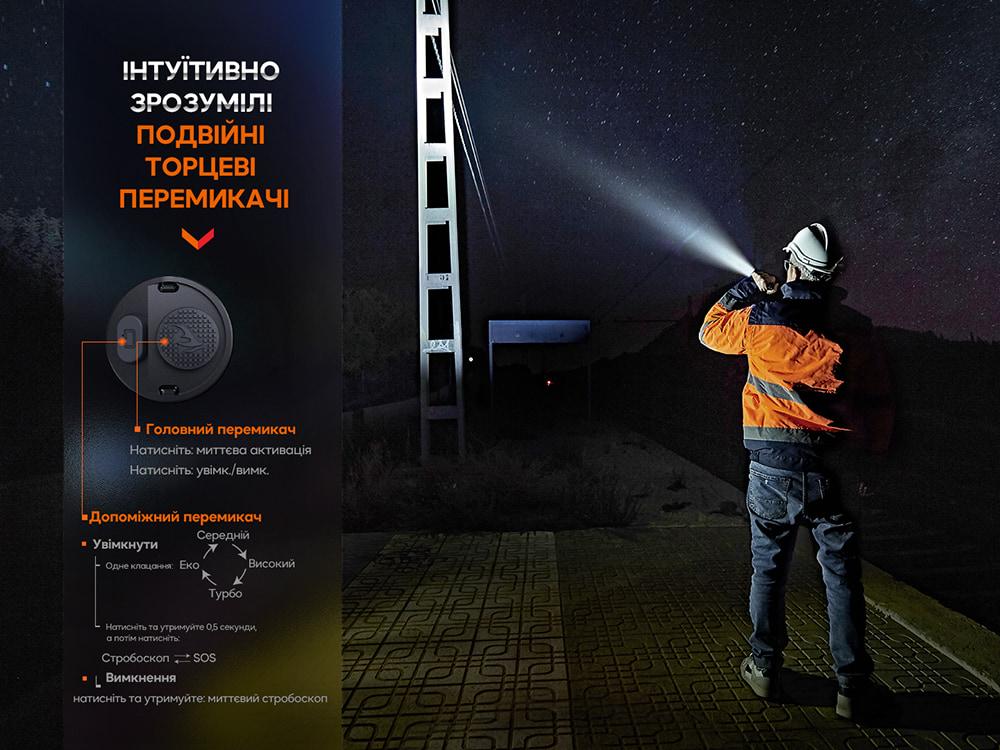Ліхтар професіональний Fenix WF26R з магнітною зарядкою - фото 15