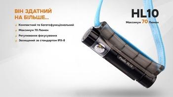 Фото Ліхтар налобний Fenix HL10 black HL10bk