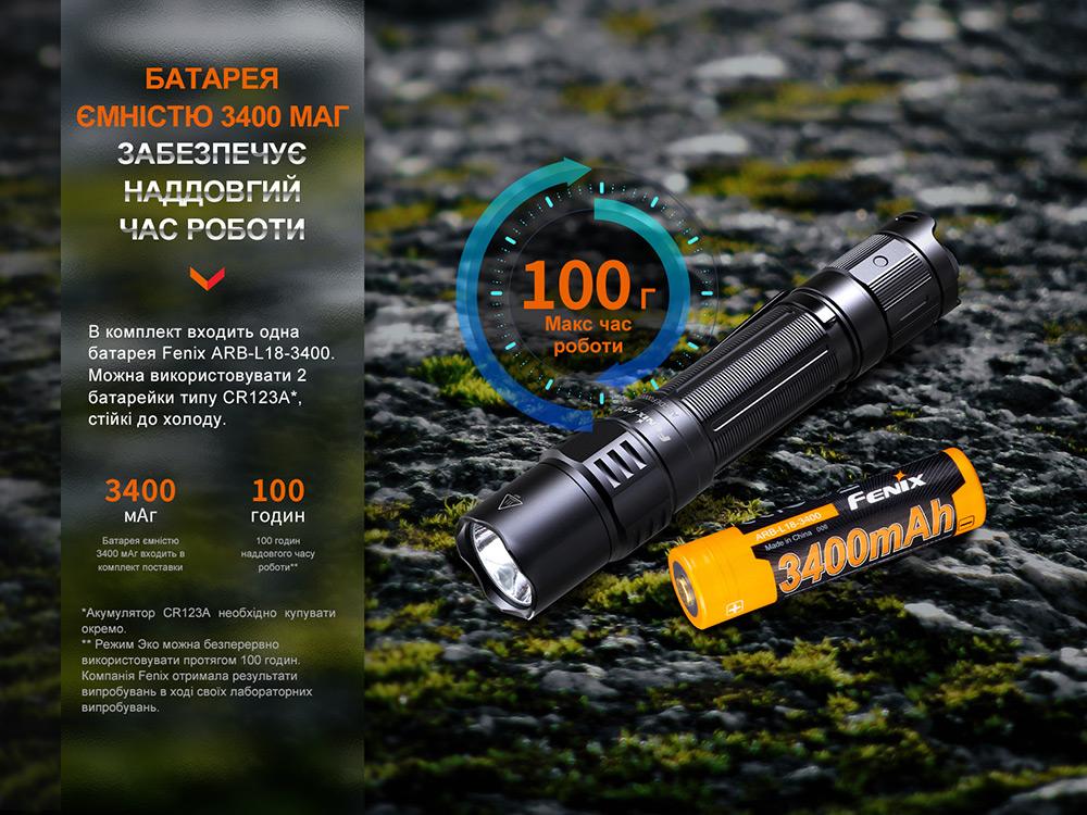 Ліхтар тактичний акумуляторний Fenix PD35R - фото 11