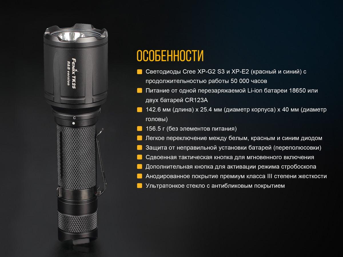 Ліхтар ручний Fenix TK25RB - фото 3