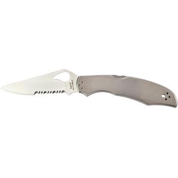 Фото Ніж Spyderco Byrd Cara Cara2 Stainless Half Serrated BY03PS2 87.11.10