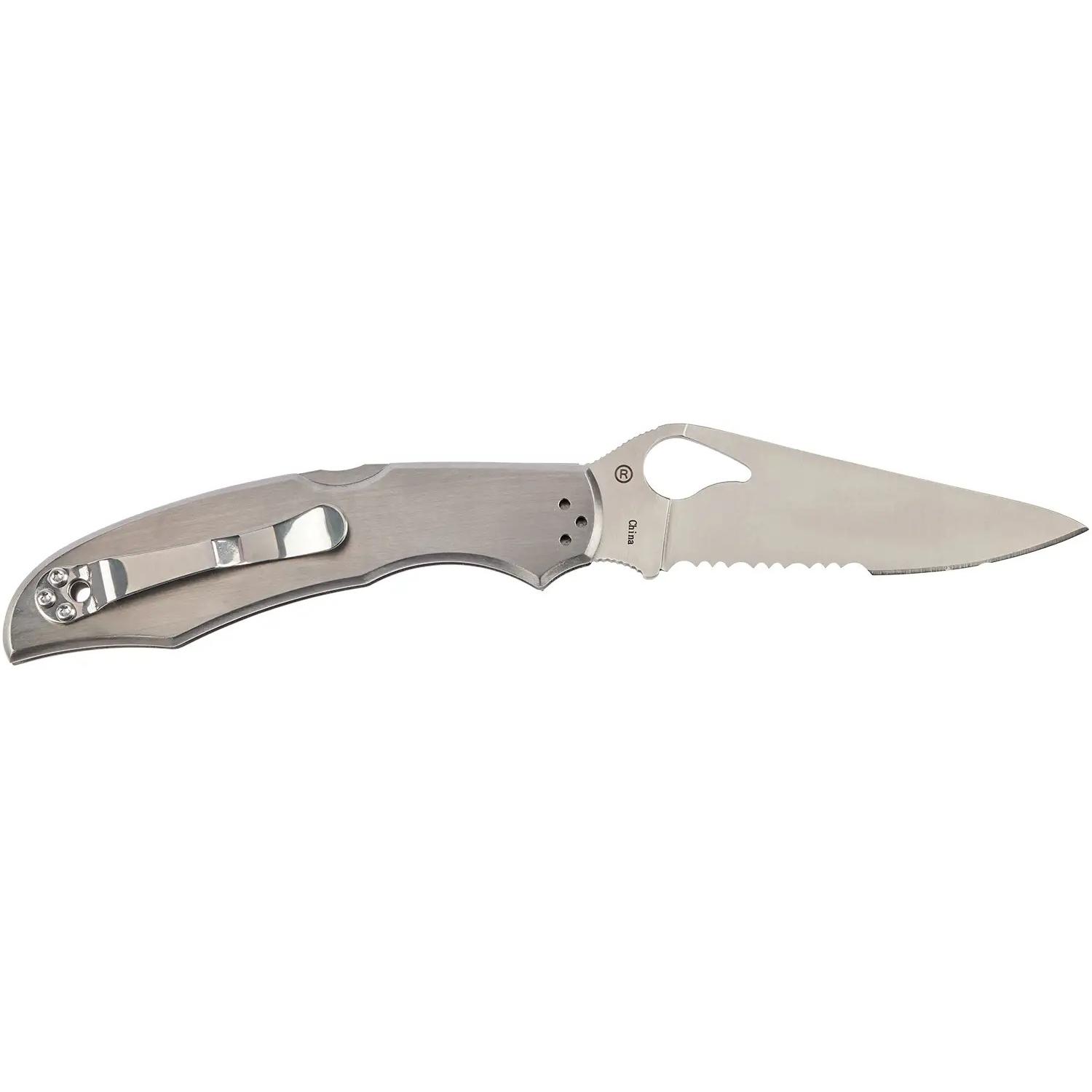 Ніж Spyderco Byrd Cara Cara2 Stainless Half Serrated BY03PS2 87.11.10 - фото 2