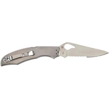 Фото Ніж Spyderco Byrd Cara Cara2 Stainless Half Serrated BY03PS2 87.11.10