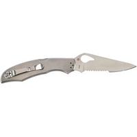 Ніж Spyderco Byrd Cara Cara2 Stainless Half Serrated BY03PS2 87.11.10 - фото 2