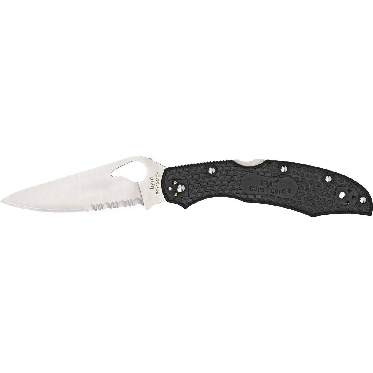Ніж Spyderco Byrd Cara Cara2 FRN Black Half Serrated BY03PSBK2 87.11.17 - фото 2
