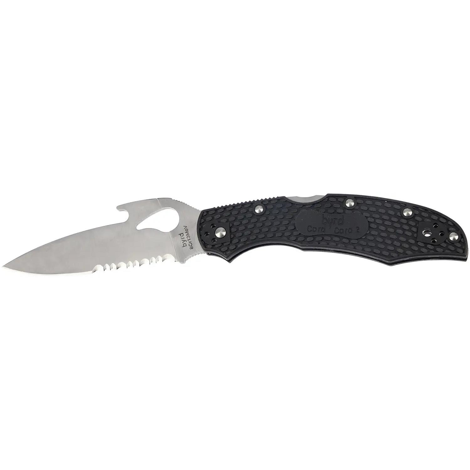 Ніж Spyderco Byrd Cara Cara 2 Half Serrated BY03PSBK2W 87.13.85 - фото 1