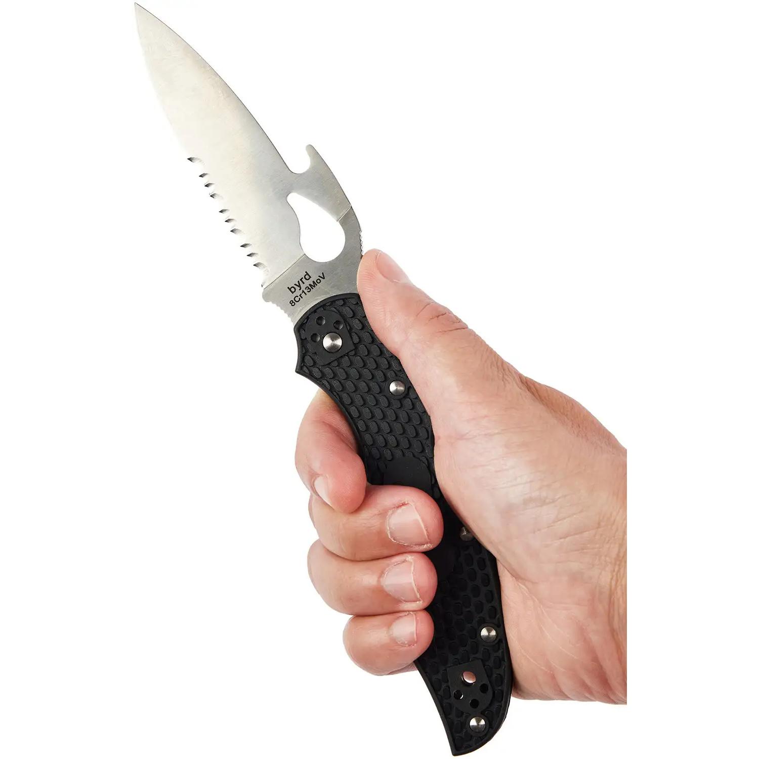 Ніж Spyderco Byrd Cara Cara 2 Half Serrated BY03PSBK2W 87.13.85 - фото 5
