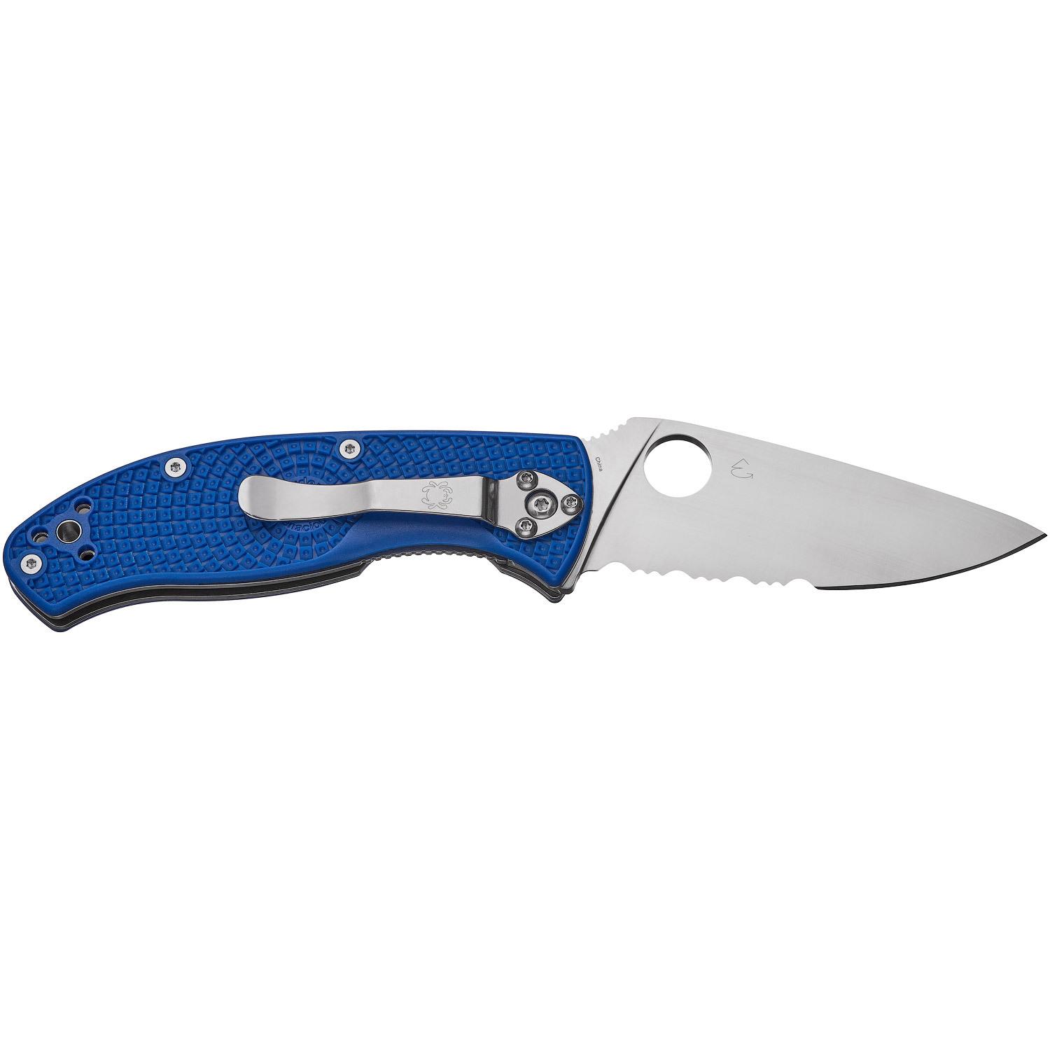 Ніж Spyderco Tenacious blue напівсерейтор C122PSBL 87.14.81 - фото 2