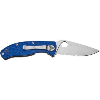 Фото Ніж Spyderco Tenacious blue напівсерейтор C122PSBL 87.14.81