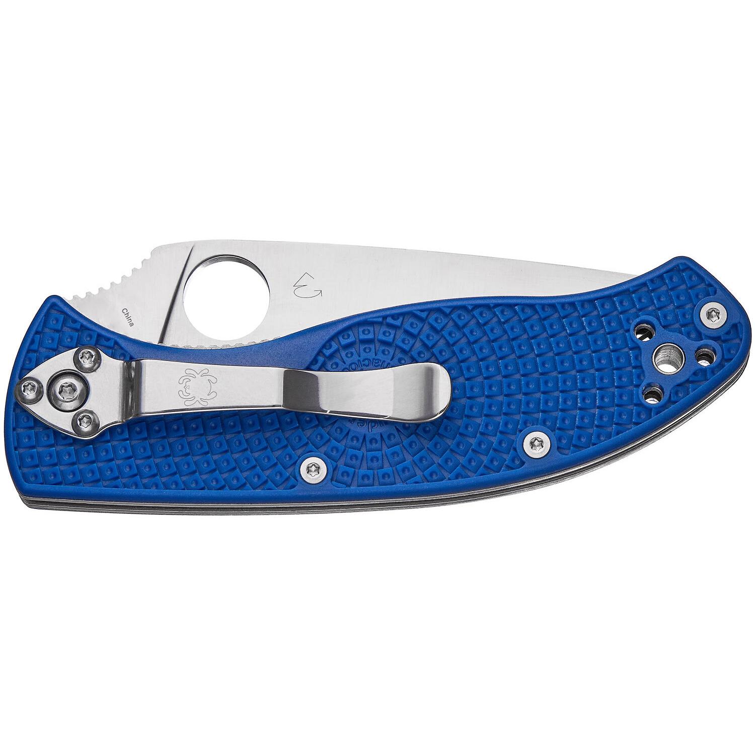 Ніж Spyderco Tenacious blue напівсерейтор C122PSBL 87.14.81 - фото 4