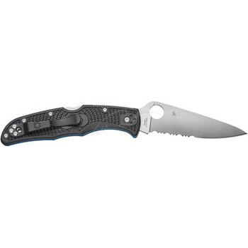 Фото Ніж Spyderco Endura 4 Thin Blue Line напівсерейтор C10FPSBKBL 87.14.82