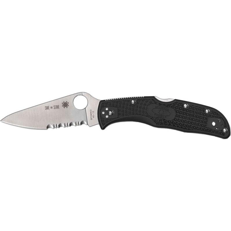 Ніж Spyderco Endela Thin Red Line напівсерейтор C243FPSBKRD 87.14.98 - фото 1