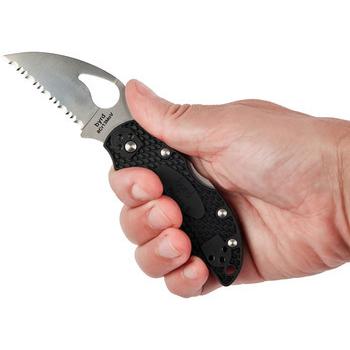 Фото Ніж Spyderco Byrd Robin 2 Wharncliffe Serrated BY10SBKWC2 87.15.12