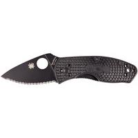 Ніж Spyderco Ambitious Lightweight Black Serrated C148SBBK 87.15.44 - фото 1