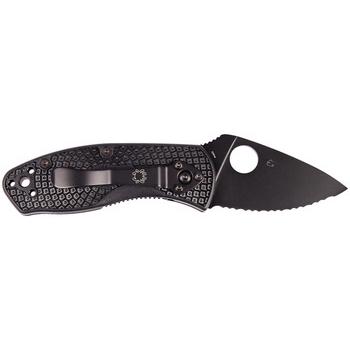 Фото Ніж Spyderco Ambitious Lightweight Black Serrated C148SBBK 87.15.44