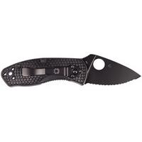 Ніж Spyderco Ambitious Lightweight Black Serrated C148SBBK 87.15.44 - фото 2