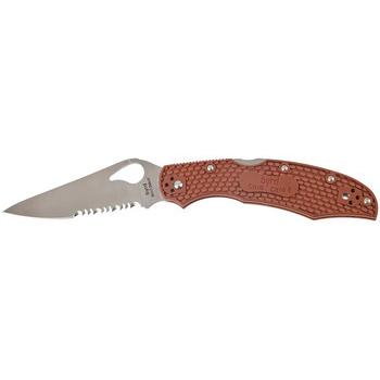 Фото Ніж Spyderco Byrd Cara Cara 2 Half Serrated Brown BY03PSBN2 87.15.58