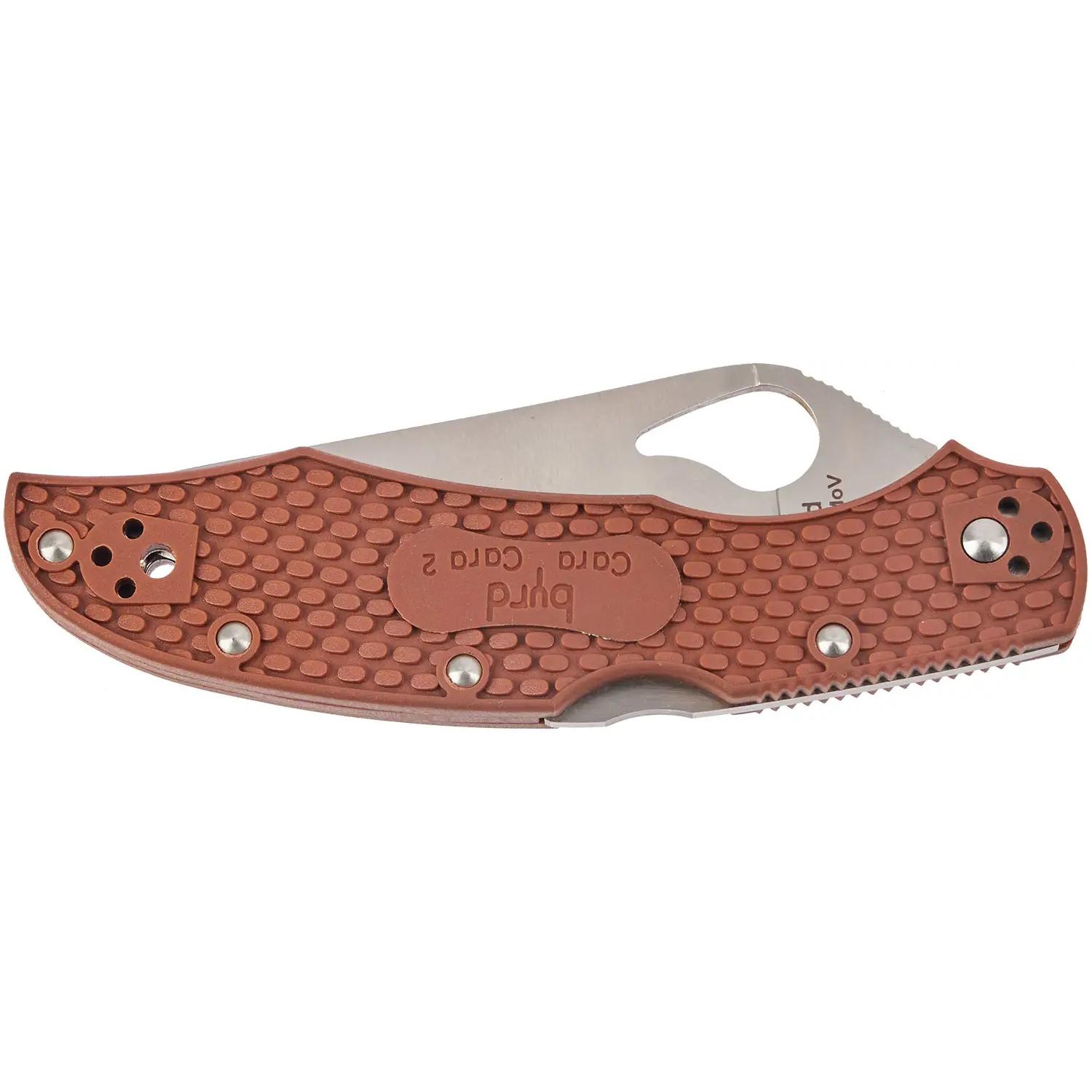 Ніж Spyderco Byrd Cara Cara 2 Half Serrated Brown BY03PSBN2 87.15.58 - фото 3
