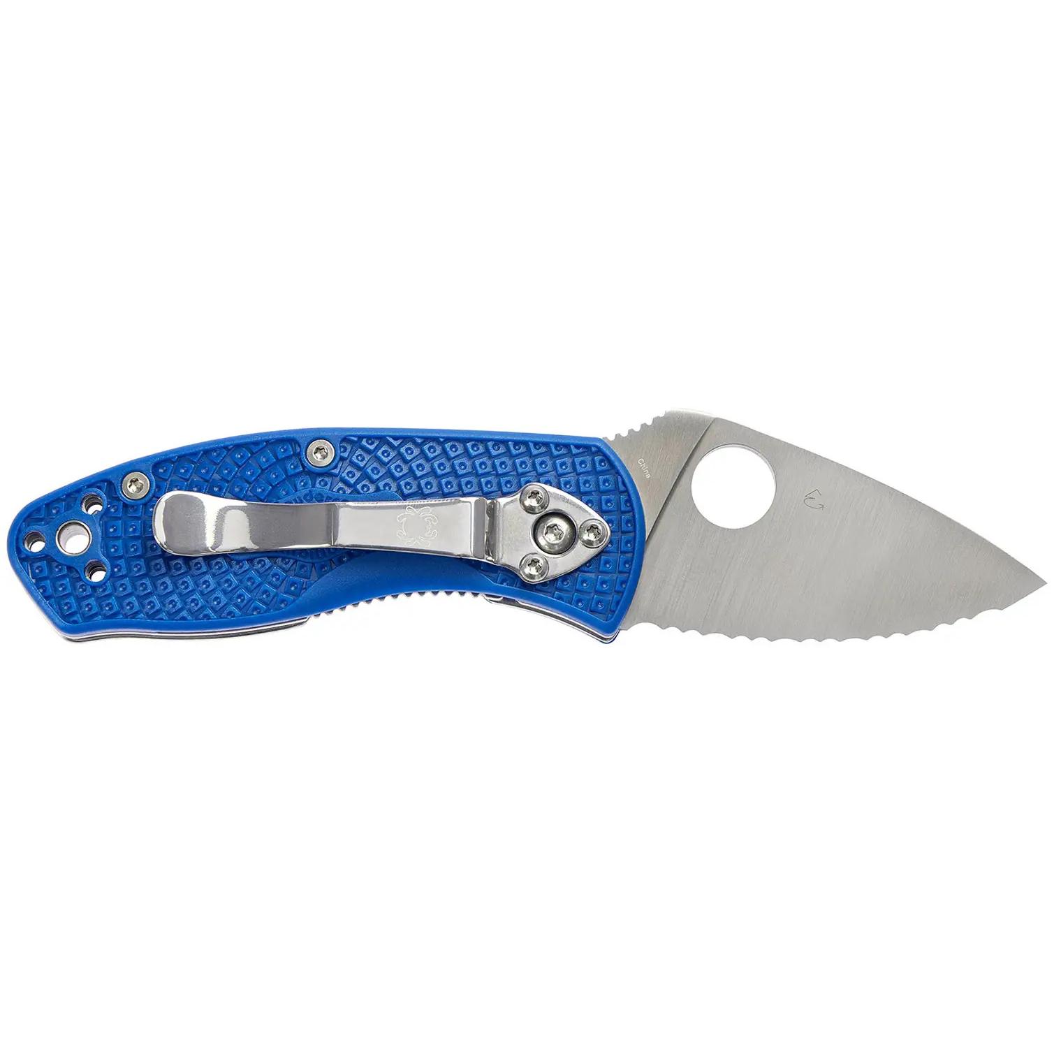 Ніж Spyderco Ambitious Lightweight Blue Serrated C148SBL 87.15.97 - фото 2