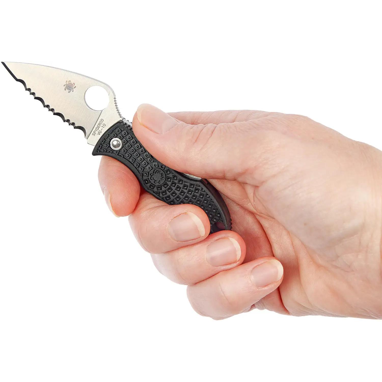 Ніж Spyderco Manbug Lightweight Leaf Serrated MBKLFS 87.16.15 - фото 5
