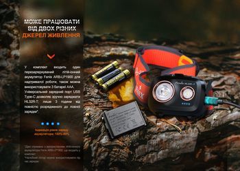 Фото Ліхтар налобний Fenix HL32R-T чорний