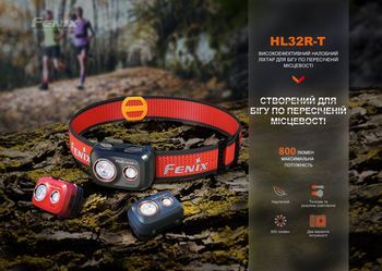 Фото Ліхтар налобний Fenix HL32R-T синій