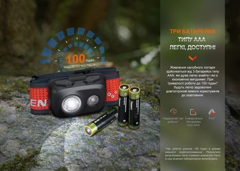 Фото Ліхтар налобний Fenix HL16 AAA рожевий